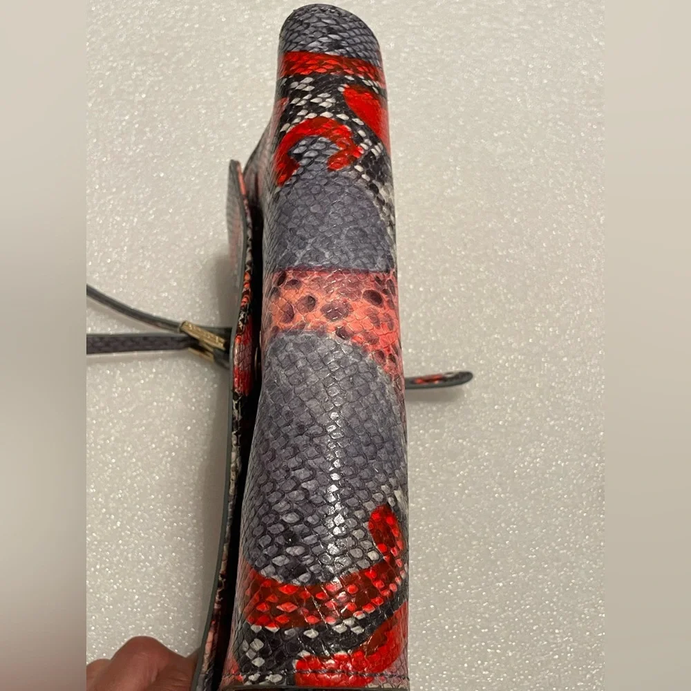 Tory Burch Multicolor Python Embossed Leather Crossbody Bag MSRP $600 - Picture 9 of 9